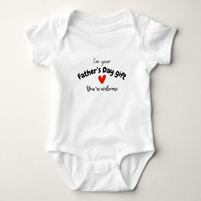Cute Baby Outfit Father’s Day Gift Joke Baby Bodysuit (Front)