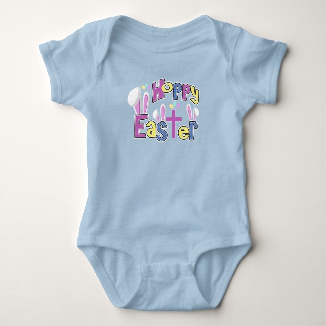 Cute Baby Outfits - Hoppy Easter Baby Bodysuit (Front)