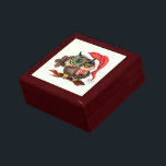 Cute Baby Owl In Christmas Hat and Gift - Cartoon  Box<br><div class="desc">Cute Baby Owl In Christmas Hat and Gift - Cartoon Bird Painting Funny Collection - Choose / Add Your Unique Text / Name / Color - Make Your Special Gift - Resize and move or remove / add elements - image / text with customization tool. Painting and Design by MIGNED....</div>