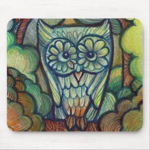 Cute Baby Owl Mouse Pad
