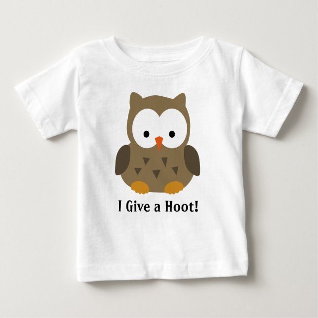 Cute Baby Owl Personalized Baby T-Shirt (Front)