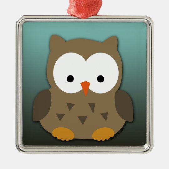 Cute Baby Owl Personalized Metal Ornament