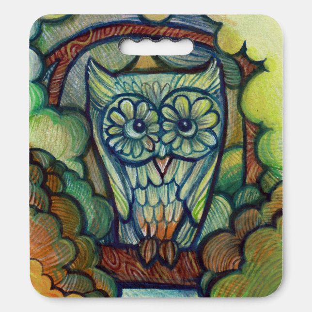 Cute Baby Owl                                      Seat Cushion (Front Vertical)