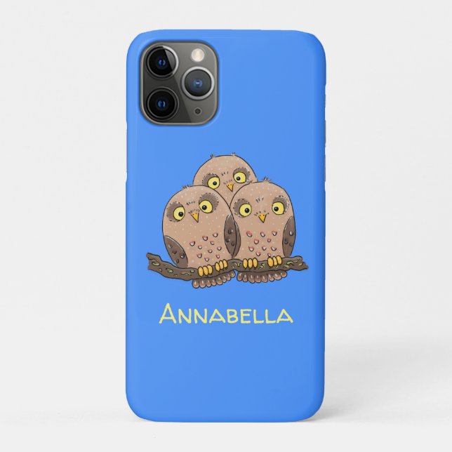 Cute baby owl trio cartoon illustration Case-Mate iPhone case (Back)