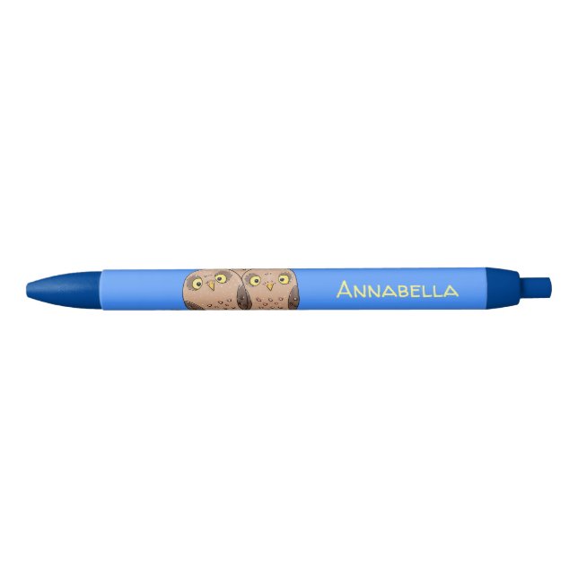 Cute baby owl trio cartoon illustration pen (Front)