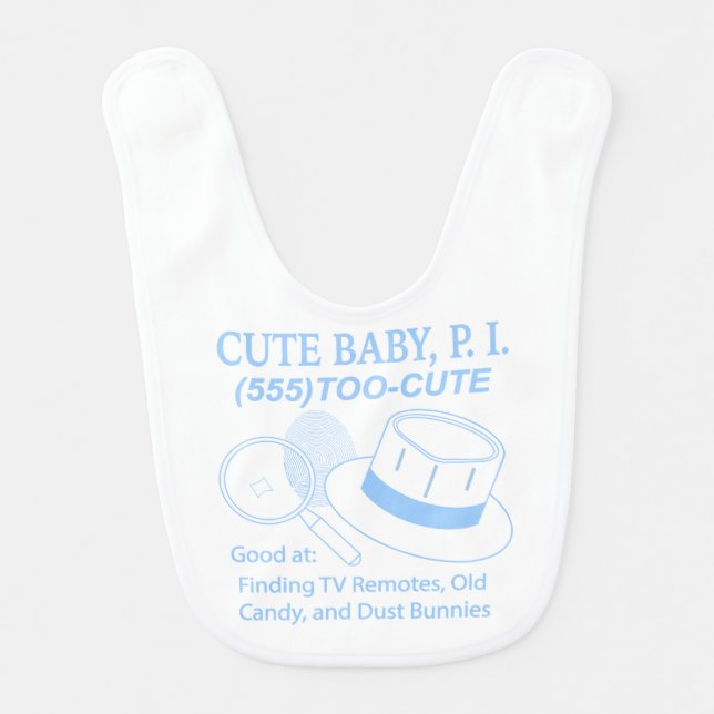 Cute Baby P.I. Bib (Front)