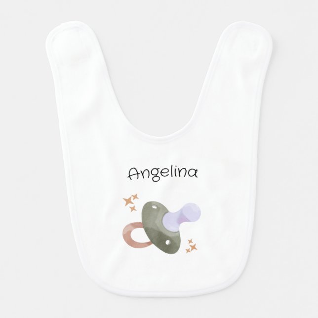 Cute baby pacifier bib (Front)
