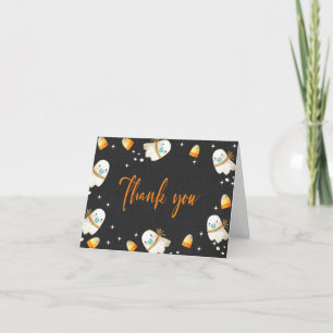 Cute Baby Pacifier Halloween Fall Baby Shower Thank You Card