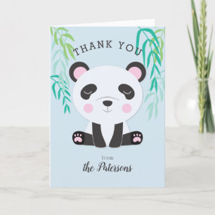 Cute Baby Panda Baby Shower Thank You