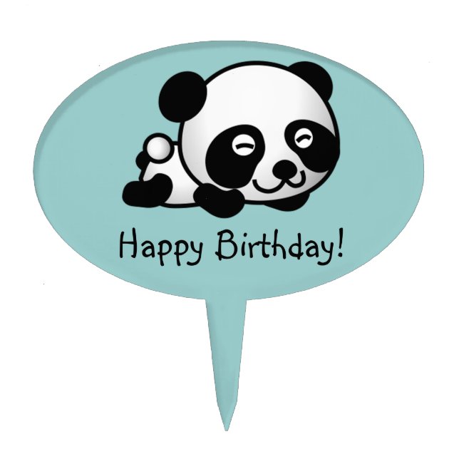 Cute Baby Panda Cake Pick (Front)