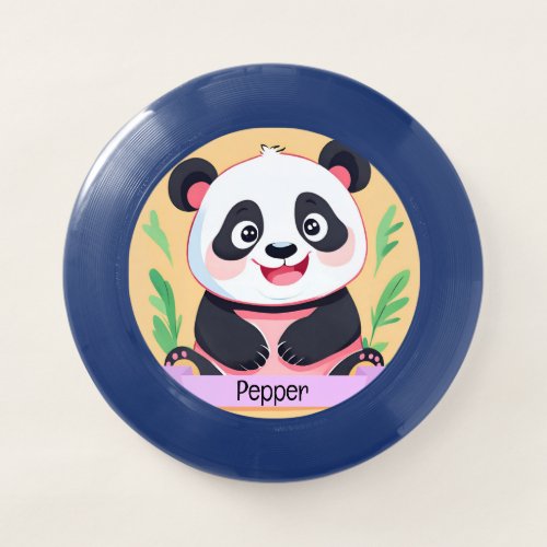 Cute Baby Panda Custom Name Wham_O Frisbee