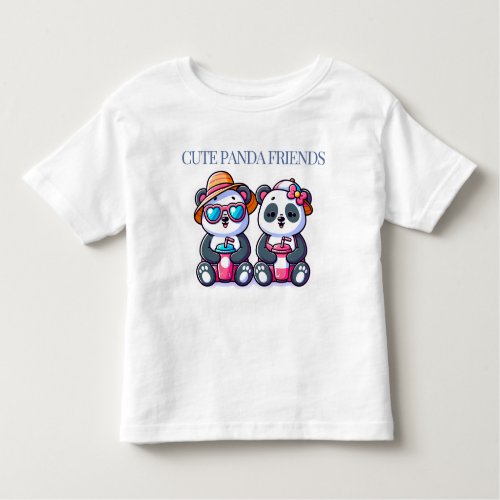 Cute Baby Panda Design  Toddler T_shirt