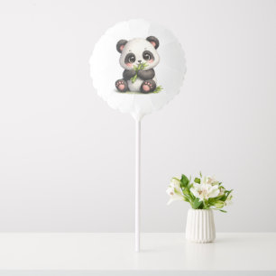 Cute Baby Panda Eating Bamboo Party Balloon