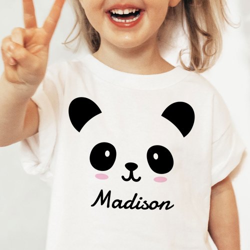 Cute Baby Panda Face Personalized T_Shirt