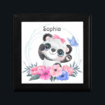 Cute Baby Panda Flower Wreath Custom Name       Gift Box<br><div class="desc">Adorably Cute Baby Panda with ribbon and flower wreath. Great gift for panda fan, panda lovers or anyone who is crazy about pandas! A funny and cute panda gift for every occasion. Easy customization of your princess name and font using the "Personalization button". You can also "Transfer design to a...</div>