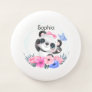 Cute Baby Panda Flower Wreath Custom Name        Wham-O Frisbee