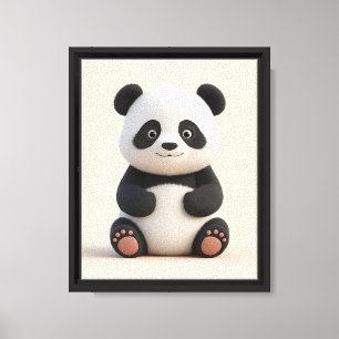 Cute Baby Panda Nursery Canvas Print