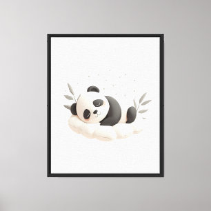 Cute Baby Panda Nursery Canvas Print