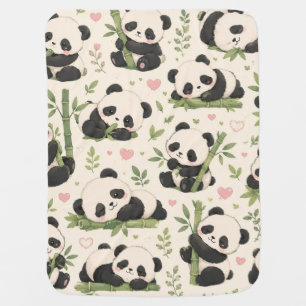 Cute Baby Panda Pattern Blanket
