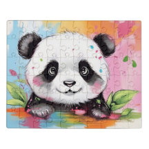 Cute Baby Panda Puzzle Design – Adorable Panda Bea
