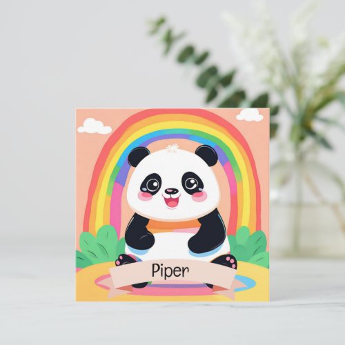 Cute Baby Panda Rainbow