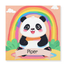 Cute Baby Panda Rainbow