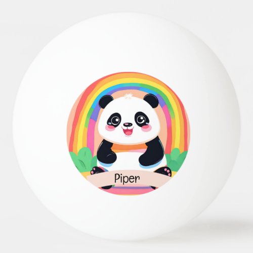 Cute Baby Panda Rainbow Ping Pong Ball