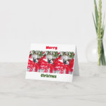 Cute Baby Pandas at Christmas Folded Note Card
