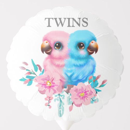 Cute Baby Parrot Twins  Balloon