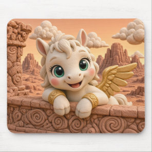 Cute Baby Pegasus, Mythical Mouse Pad