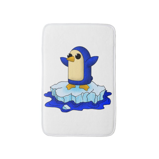 Cute baby penguin bath mat (Front Vertical)