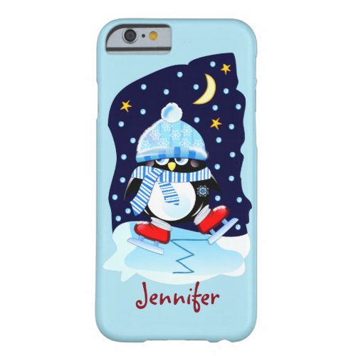 Cute baby penguin  custom name barely there iPhone 6 case