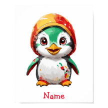 Cute Baby Penguin Custom Name