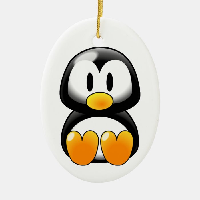 Cute Baby Penguin   Customizeable Christmas Ornament