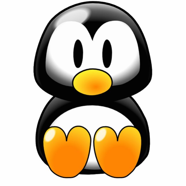 Cute Baby Penguin - Customizeable Statuette (Front)