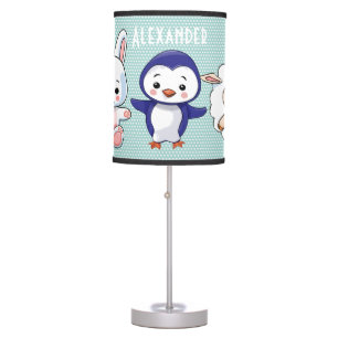 Cute Baby Penguin & Friends Table Lamp