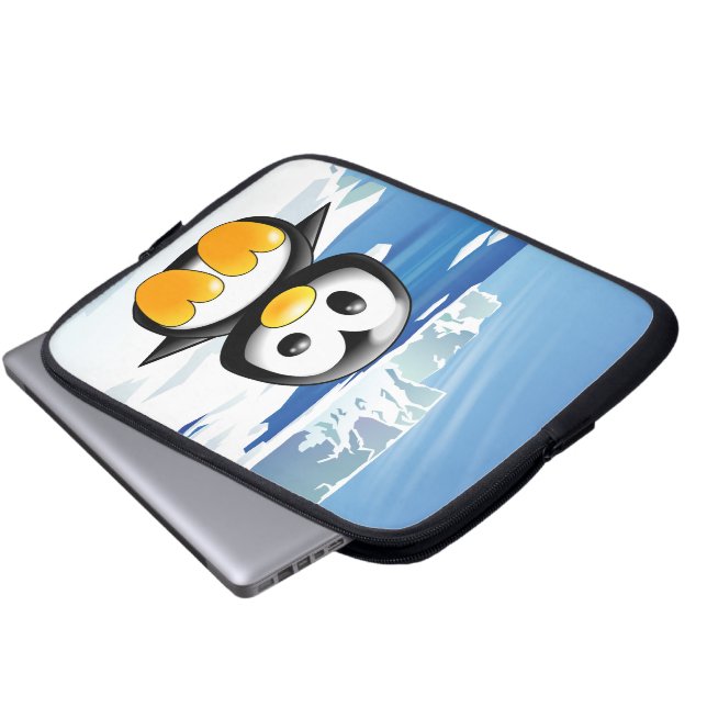 Cute Baby Penguin Laptop Sleeve (Front Bottom)