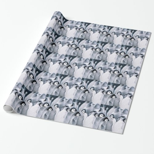 cute baby penguin penguins design wrapping paper