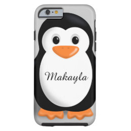 Cute Baby Penguin Personalized Name Tough iPhone 6 Case