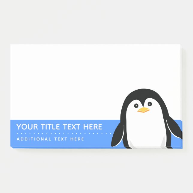Cute Baby Penguin Pick Your Colors Post-it Notes (Front)