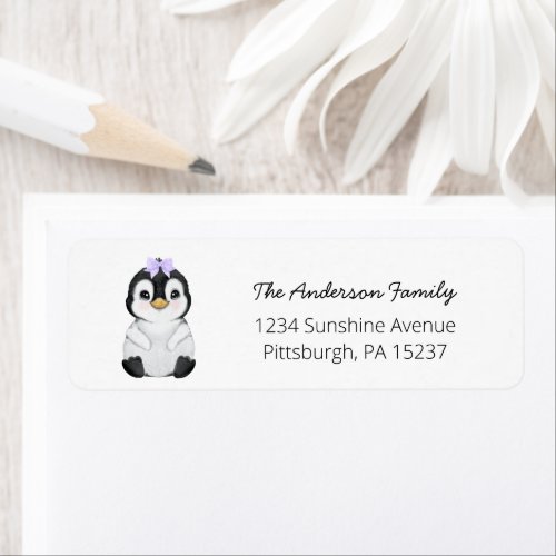 Cute Baby Penguin Return Address Label