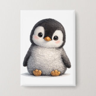 Cute Baby Penguin – Soft & Adorable Design Button