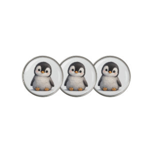 Cute Baby Penguin – Soft & Adorable Design Golf Ball Marker