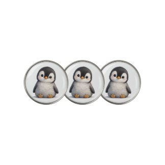 Cute Baby Penguin – Soft & Adorable Design Golf Ball Marker