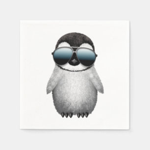 Cute Baby Penguin Wearing Sunglasses Napkins