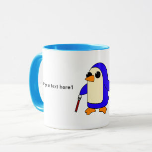 Cute Baby Penguin with Cane customization Mug