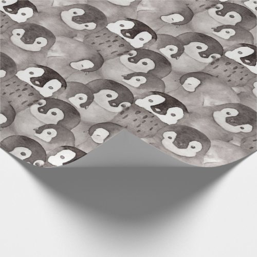 Cute Baby Penguins Pattern Kids  Wrapping Paper