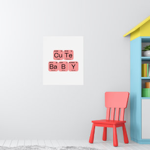 Cute Baby Periodic Table Element Poster