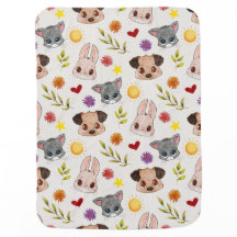 Cute Baby Pets Animal Baby Blanket