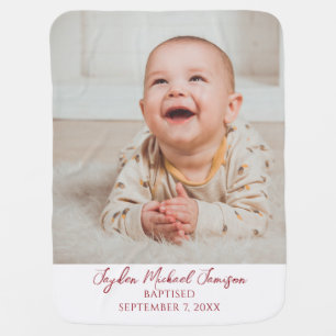 Cute Baby Photo Baptism  Blanket